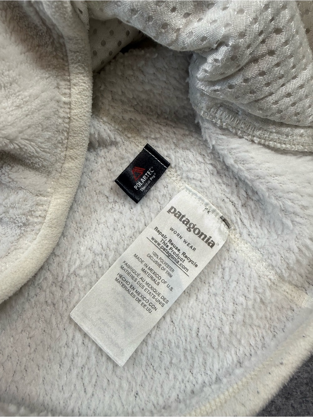 Patagonia Synchilla Women’s Cream Snap-Front Fleece Pullover Medium Hiking Med - Picture 10 of 10